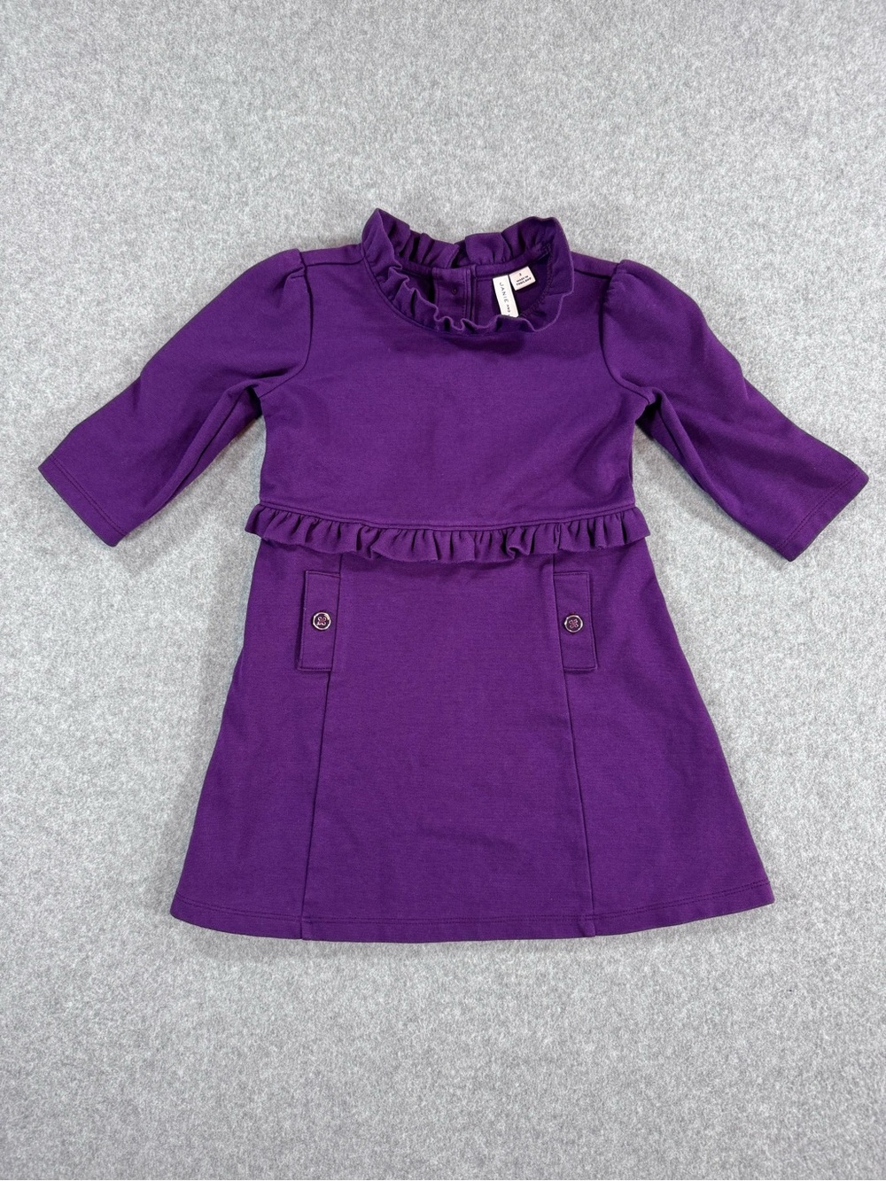 Janie and Jack Purple Ruffle Waist Dress